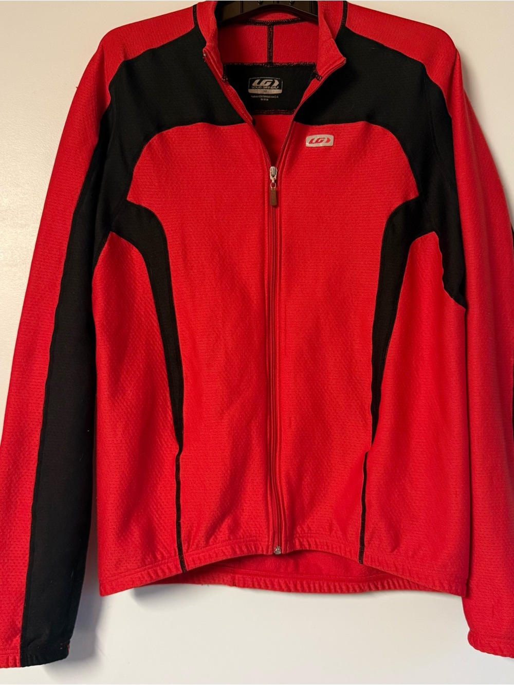 LG Men's Red and Black Lightweight Cycling Jacket